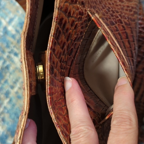Brahmin Tan Crocodile Embossed Hobo Bag - Picture 7 of 12